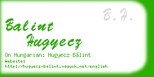 balint hugyecz business card